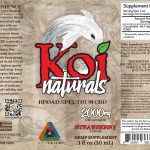 Koi Naturals Strawberry Broad Spectrum Hemp Extract CBD Oil Tincture 30mL