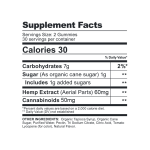 CBDFX Gummies Original Mixed Berries 1500MG Supplement Facts