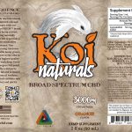 Koi Naturals Orange Broad Spectrum CBD Oil Tincture 60mL
