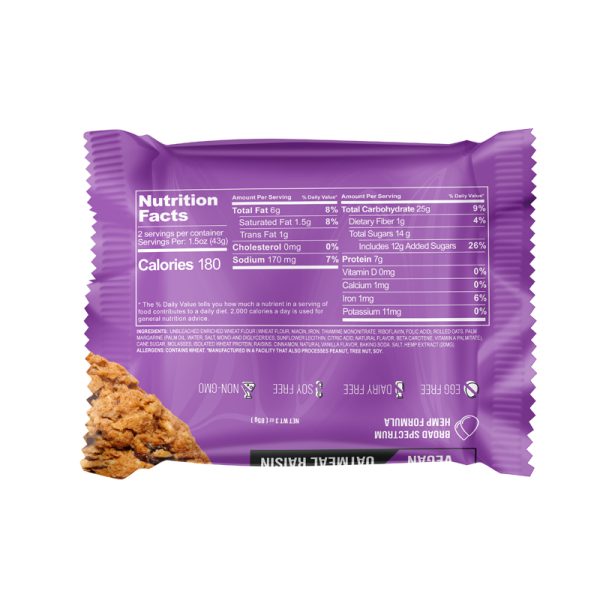 Cbdfx Protein Cookie Oatmeal Raisin