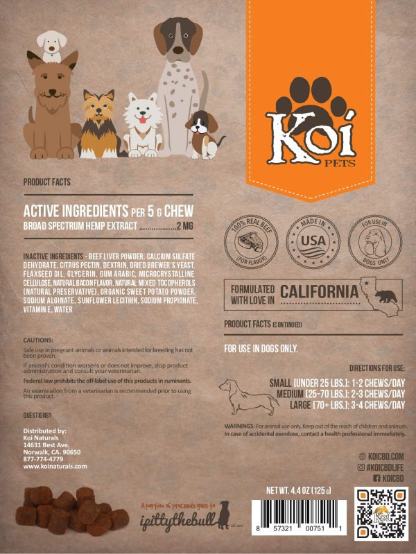 Koi Naturals Hemp Extract CBD Pet Soft Chews