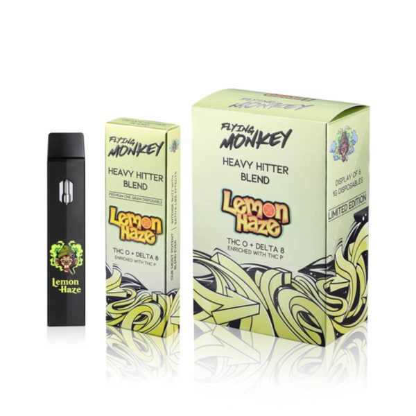 Flying Monkey Heavy Hitter Lemon Haze THCO Delta 8 Disposable Vape Device