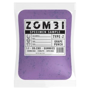 Zombi Specimen Sample Type Z Delta-9 CBD Gummies - 500MG Grape Punch