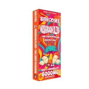 Shroomz Mushroom Blend THC Liquid Diamond Chocolate Bar White Chocolate Single