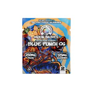 Galaxy Treats Moon Babies D8 D9 THC-P Extra Strength Gummies – 2ct Blue Punch OG - 250MG
